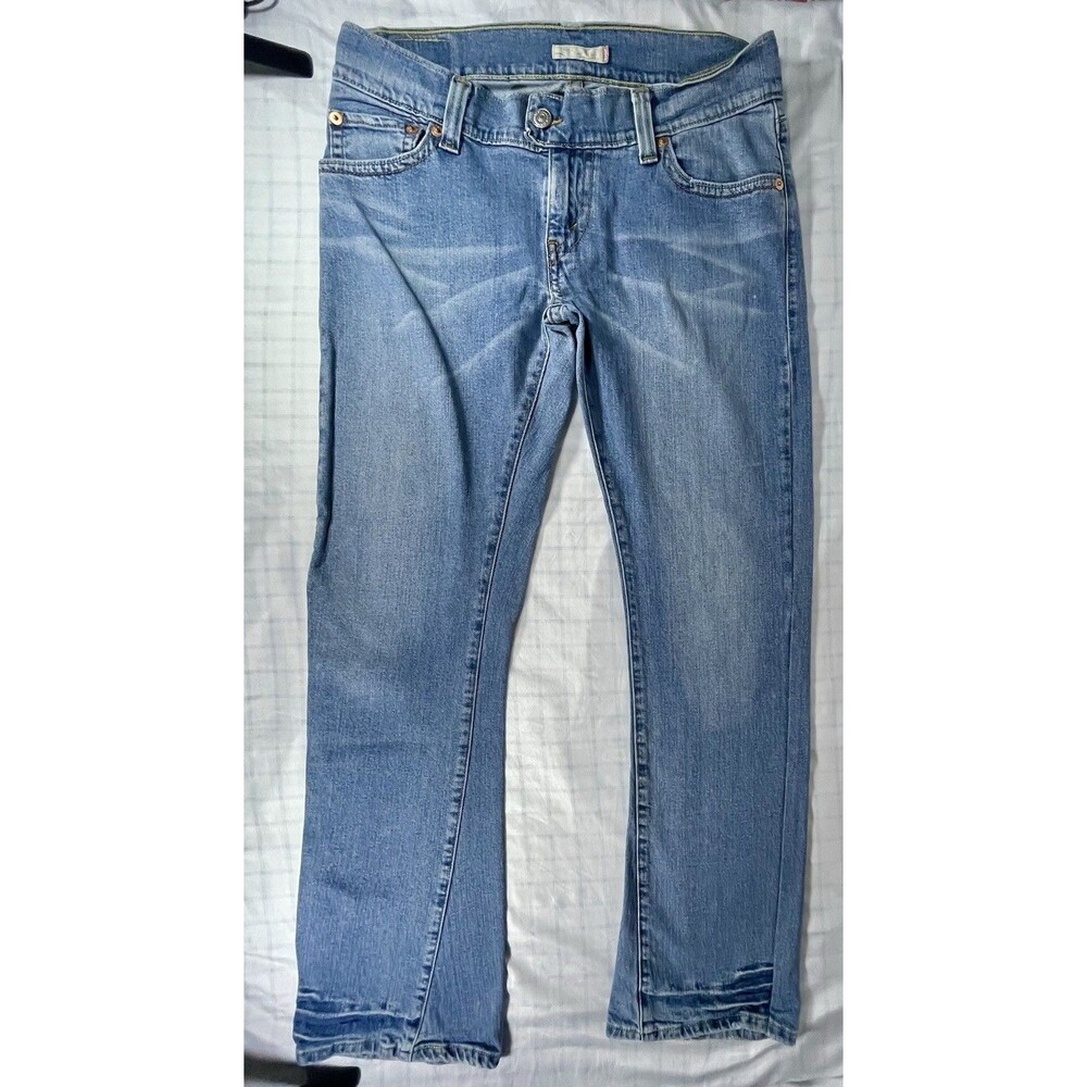 Levi's 504 Slouch Flare Jeans Junior Size 13M Blue Denim Mid Low Rise Stretch